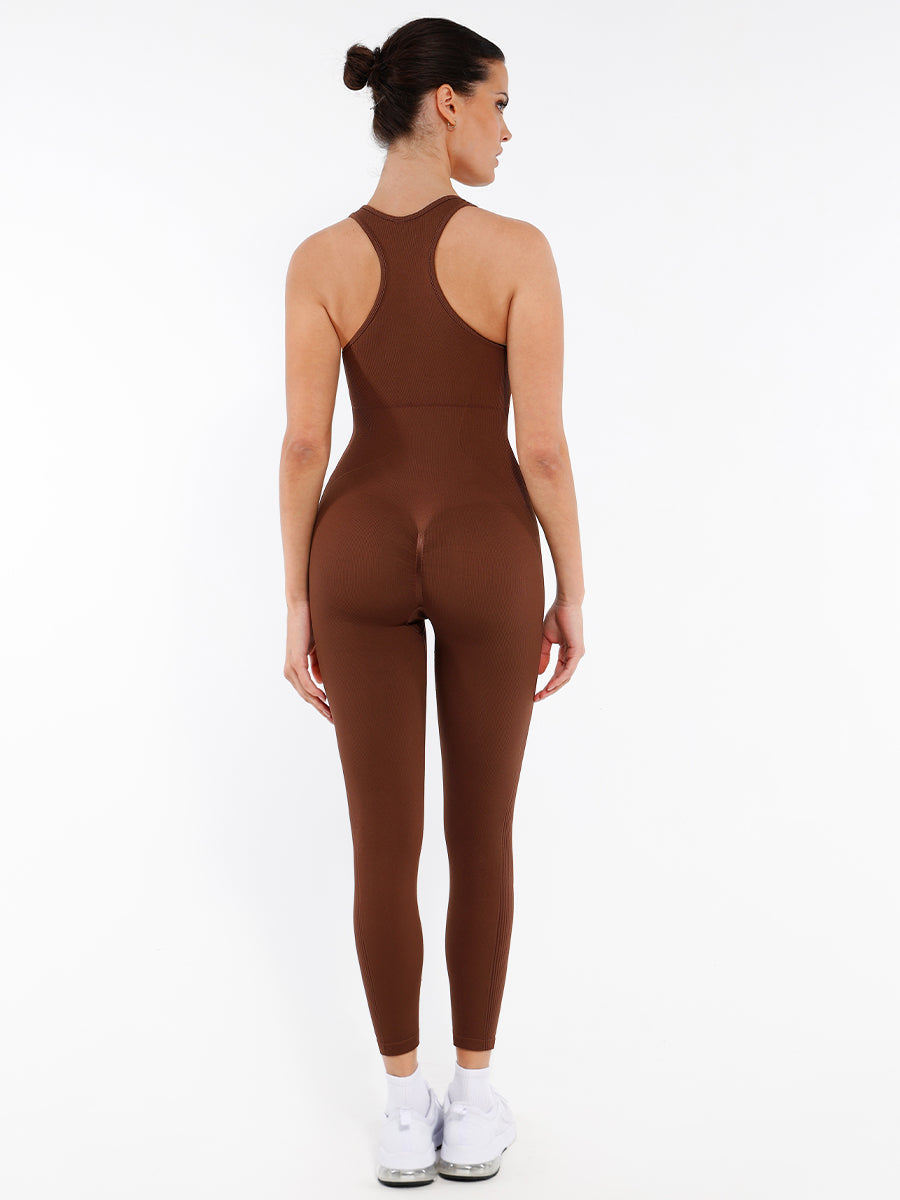 Nahtloser Shapewear-Jumpsuit mit Reißverschluss