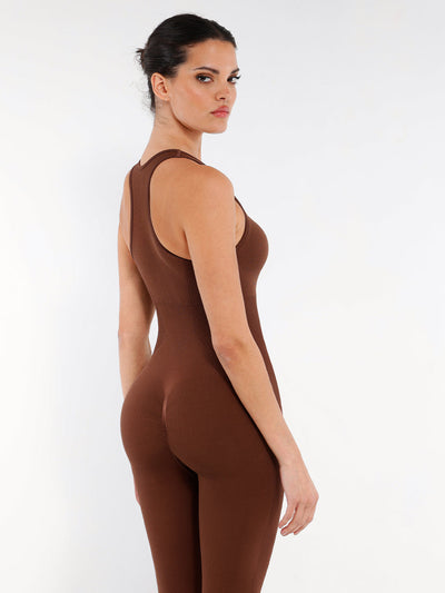 Nahtloser Shapewear-Jumpsuit mit Reißverschluss