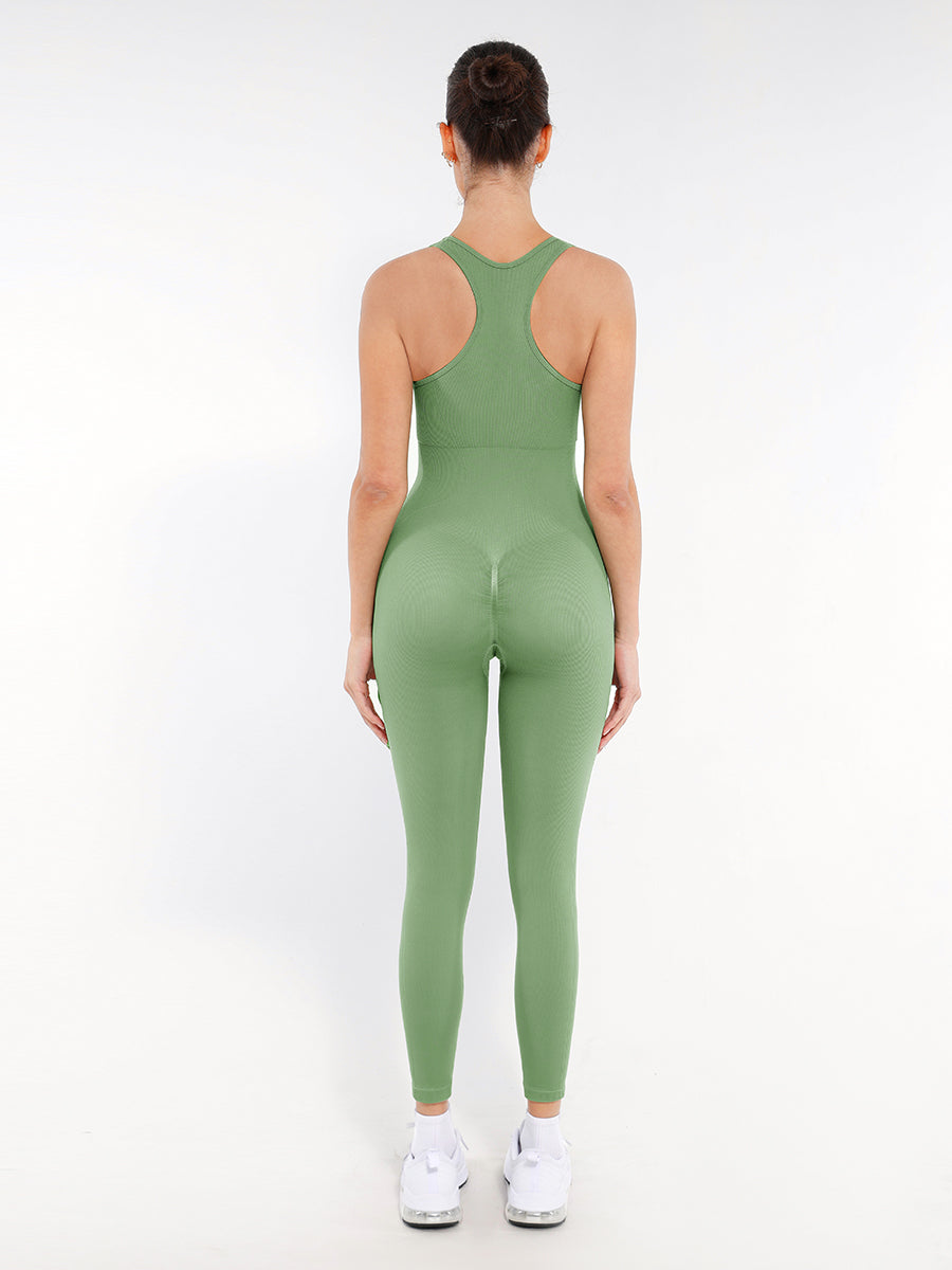 Nahtloser Shapewear-Jumpsuit mit Reißverschluss