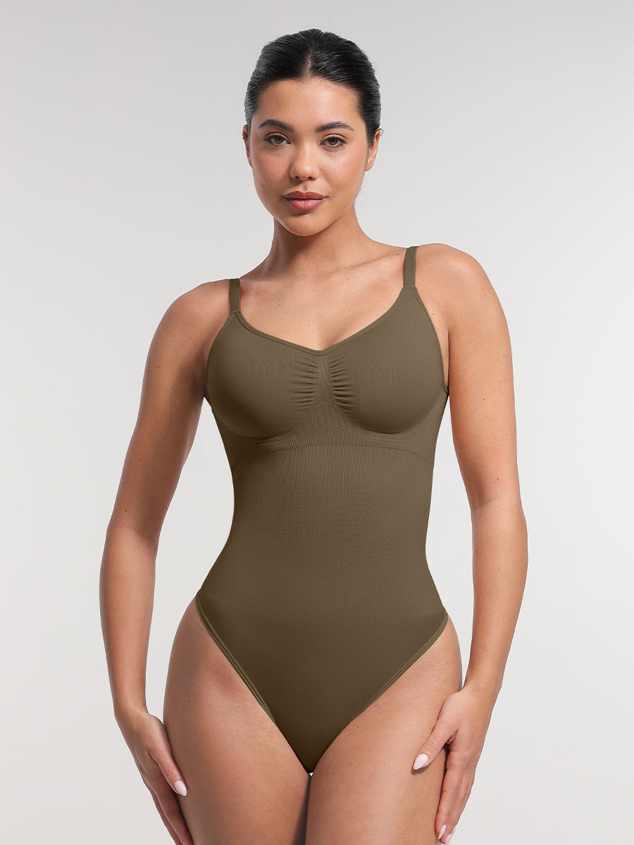 Nahtloser, figurformender String-Shapewear-Body