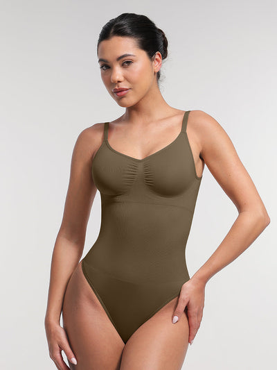 Nahtloser, figurformender String-Shapewear-Body