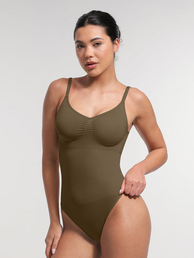 Nahtloser, figurformender String-Shapewear-Body