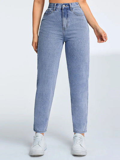 Lena | Moderne Mom Jeans mit Hohem Bund