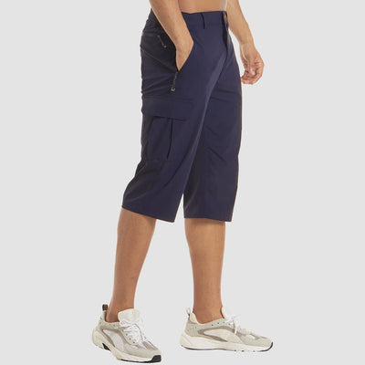 Sommer Cargo Short für Herren - Luftige 3/4 Kurze Hose mit Seitentaschen für Outdoor