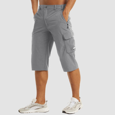 Sommer Cargo Short für Herren - Luftige 3/4 Kurze Hose mit Seitentaschen für Outdoor