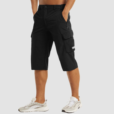 Sommer Cargo Short für Herren - Luftige 3/4 Kurze Hose mit Seitentaschen für Outdoor
