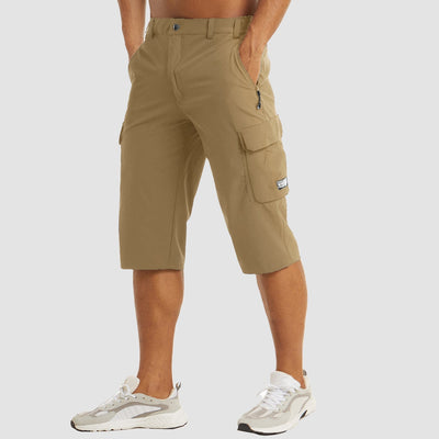 Sommer Cargo Short für Herren - Luftige 3/4 Kurze Hose mit Seitentaschen für Outdoor