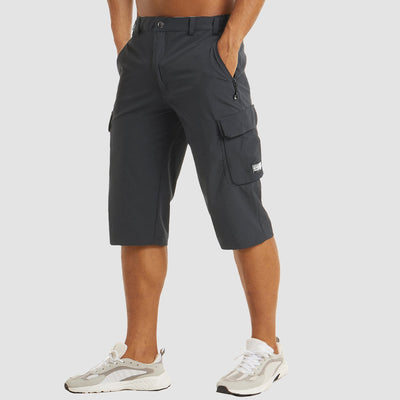 Sommer Cargo Short für Herren - Luftige 3/4 Kurze Hose mit Seitentaschen für Outdoor