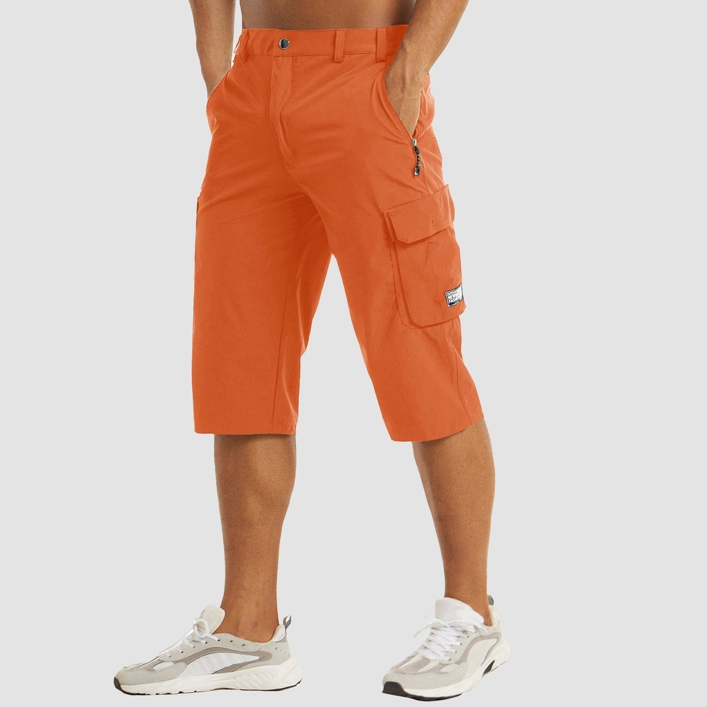 Sommer Cargo Short für Herren - Luftige 3/4 Kurze Hose mit Seitentaschen für Outdoor