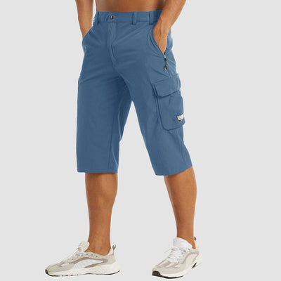 Sommer Cargo Short für Herren - Luftige 3/4 Kurze Hose mit Seitentaschen für Outdoor