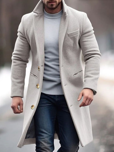 Eleganter Mantel mit Gekerbtem Revers für Herren
