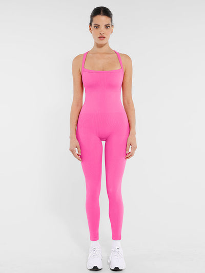 Nahtloser Jumpsuit zur Bauchkontrolle