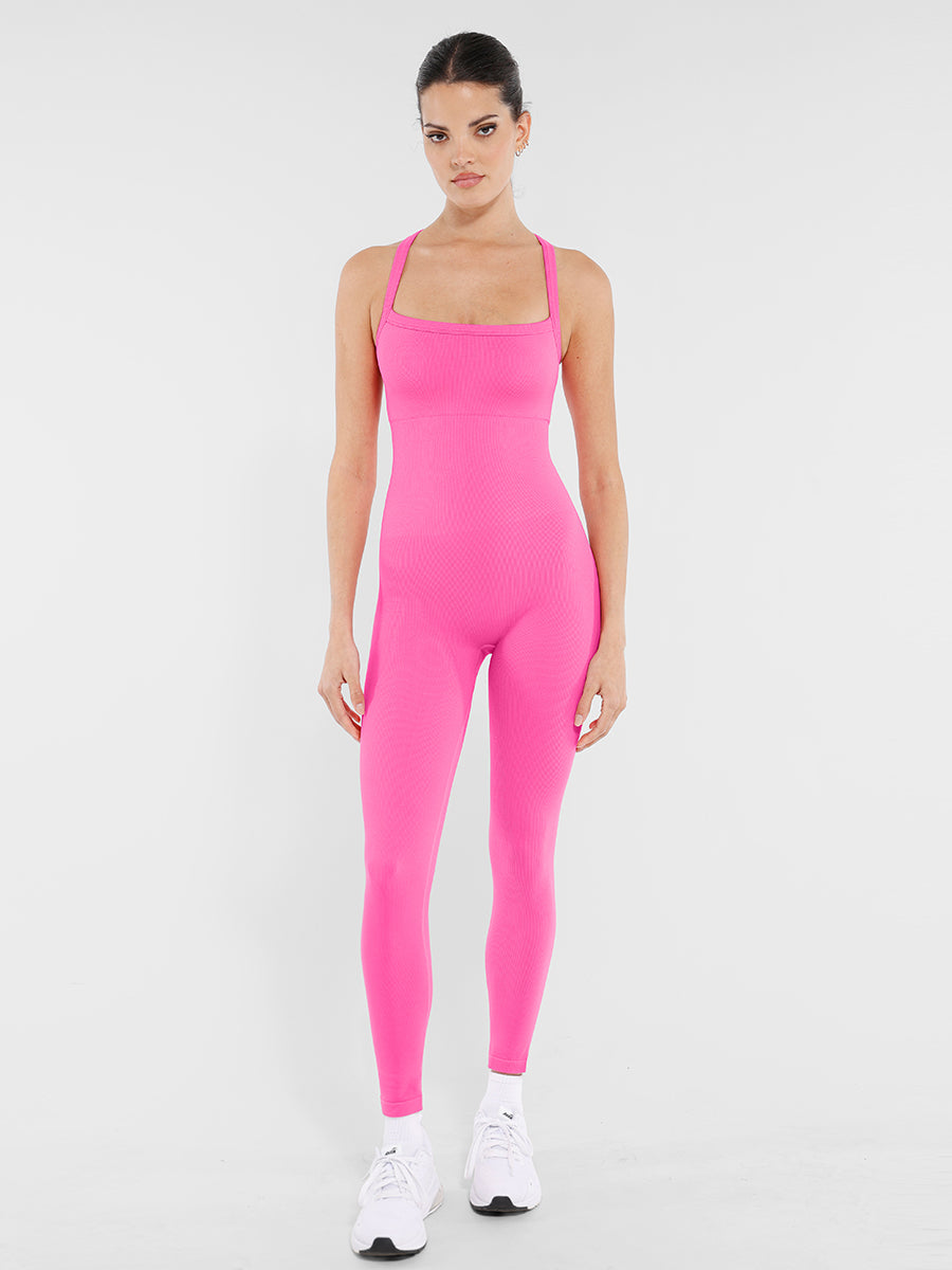 Nahtloser Jumpsuit zur Bauchkontrolle