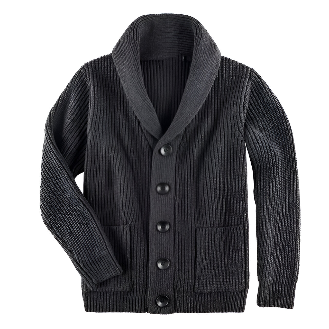 Zopfstrickjacke mit V-Ausschnitt für Herren