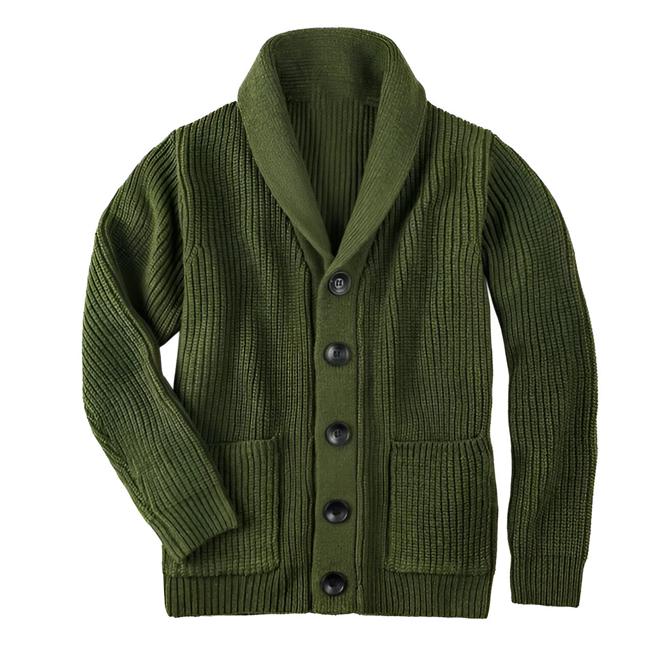 Zopfstrickjacke mit V-Ausschnitt für Herren