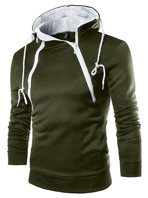 Moderner Kapuzenpullover mit Doppelreißverschluss für Herren