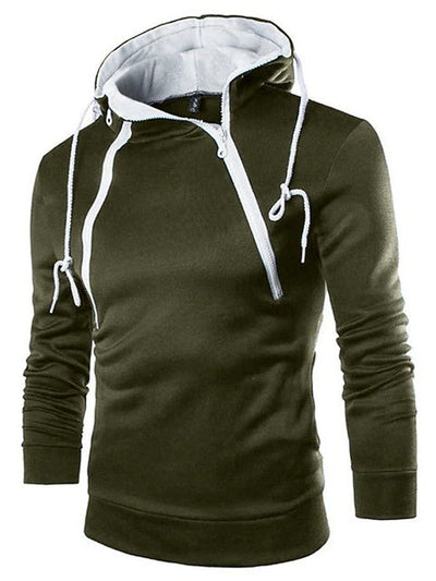 Moderner Kapuzenpullover mit Doppelreißverschluss für Herren
