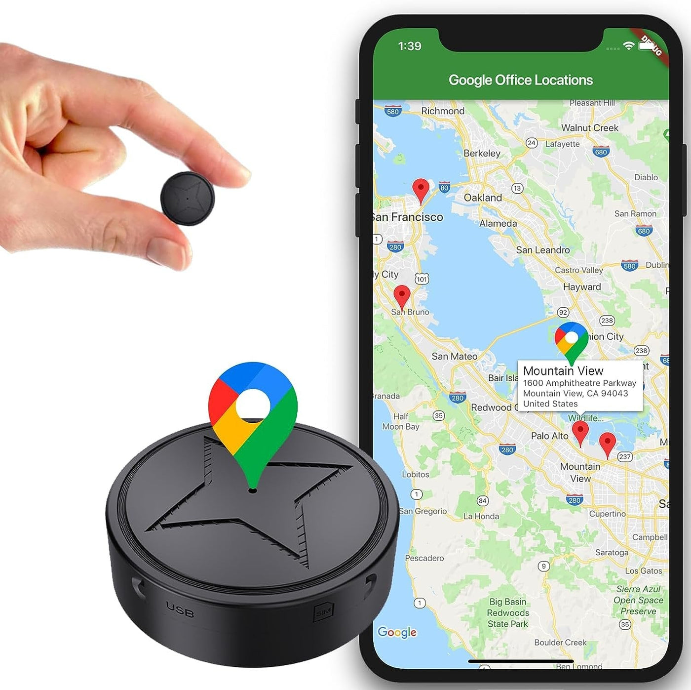 TrackiPod | Sommerlicher Militärischer Magnetischer Mini-GPS-Tracker