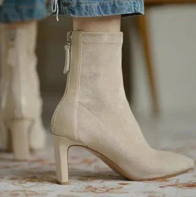 Atelier Stiefel | Sommerliche Wildlederstiefel mit hohem Absatz für Damen