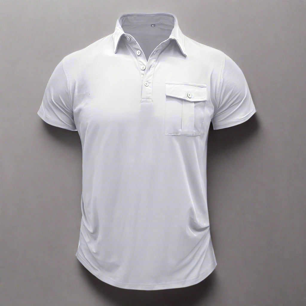 Poloshirt für Herren – Leichtes Sommer Polo mit Brusttasche für heiße Tage