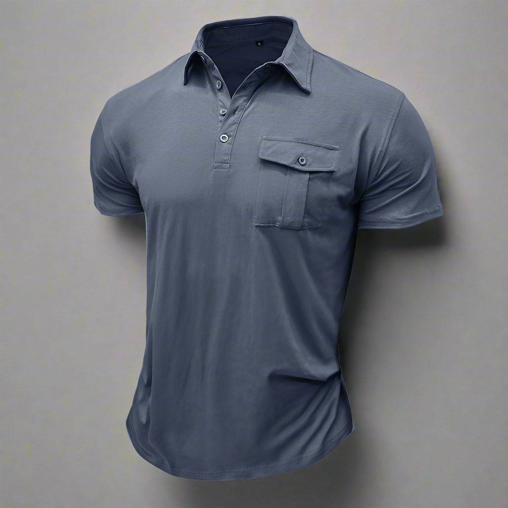 Poloshirt für Herren – Leichtes Sommer Polo mit Brusttasche für heiße Tage