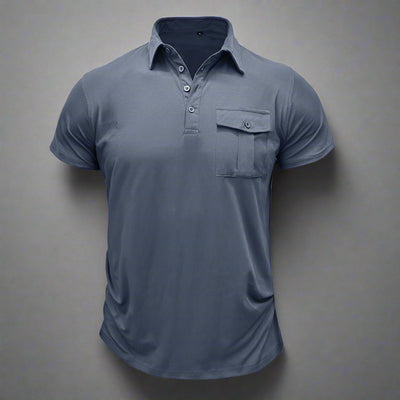 Poloshirt für Herren – Leichtes Sommer Polo mit Brusttasche für heiße Tage