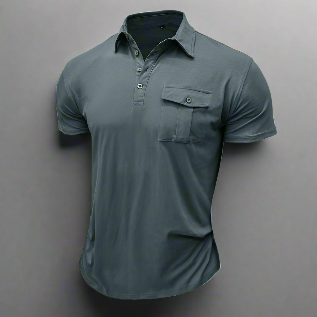 Poloshirt für Herren – Leichtes Sommer Polo mit Brusttasche für heiße Tage