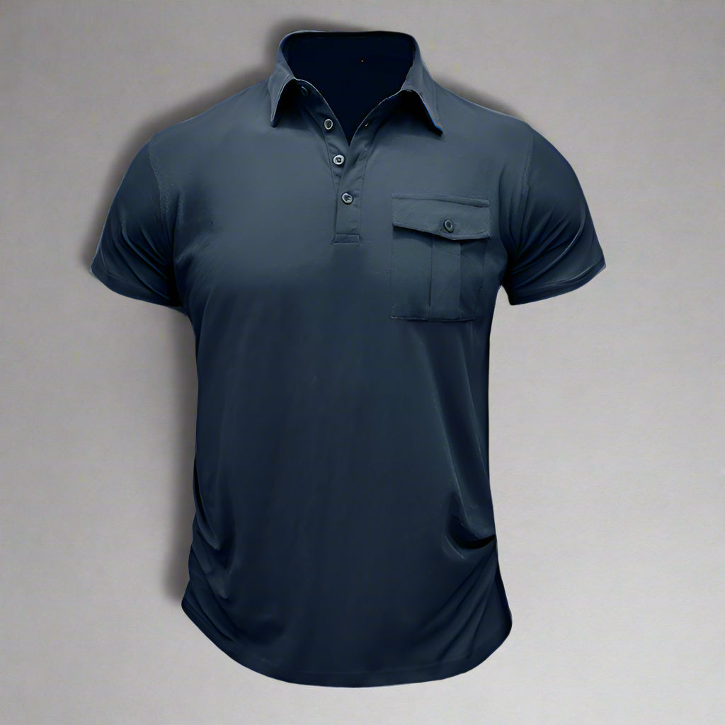 Poloshirt für Herren – Leichtes Sommer Polo mit Brusttasche für heiße Tage