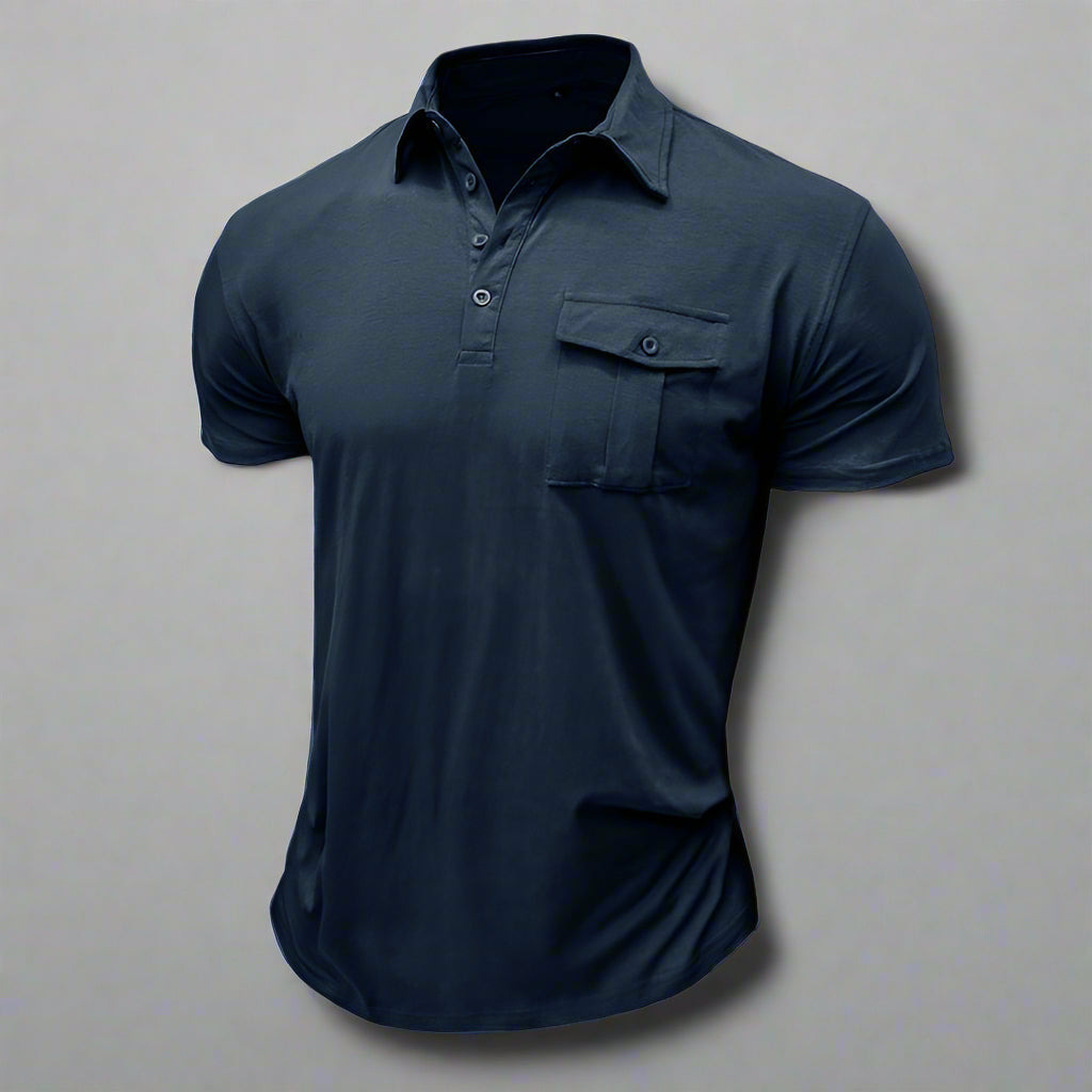 Poloshirt für Herren – Leichtes Sommer Polo mit Brusttasche für heiße Tage