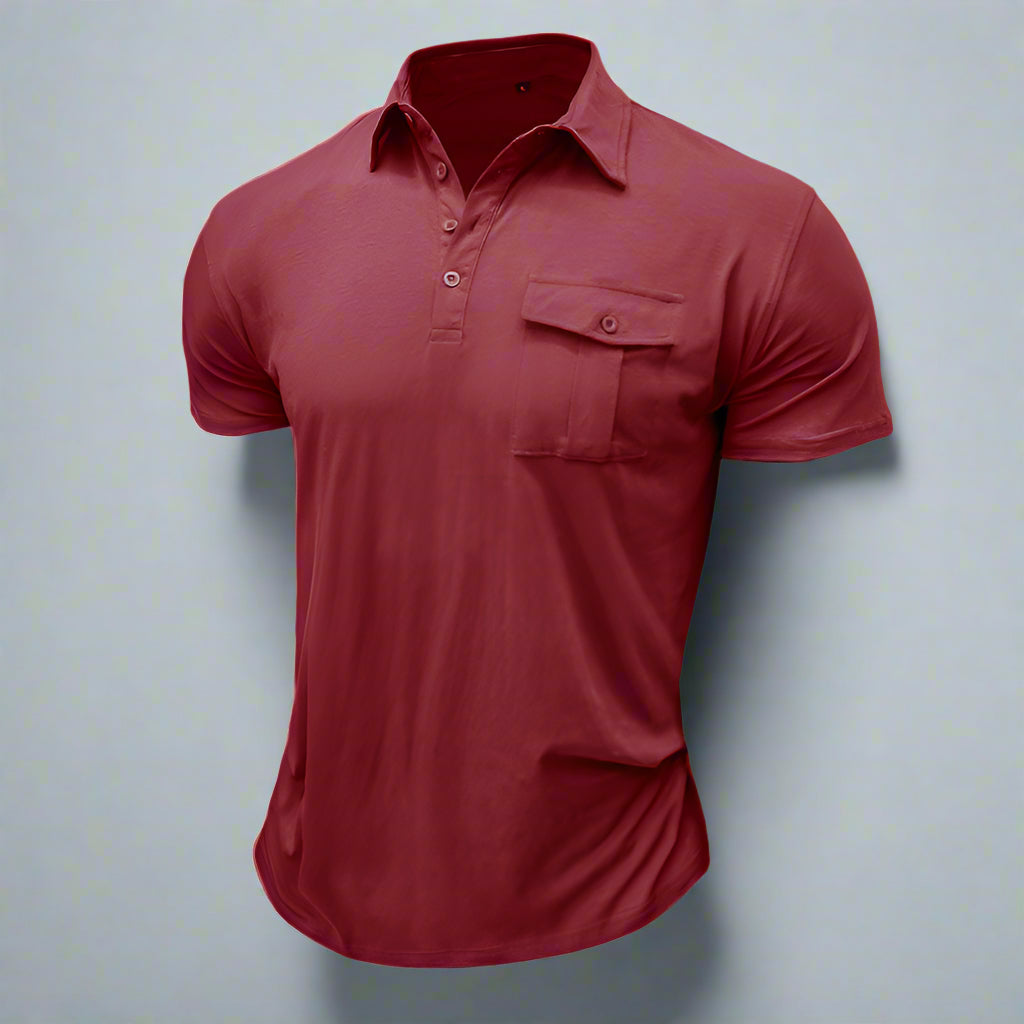 Poloshirt für Herren – Leichtes Sommer Polo mit Brusttasche für heiße Tage