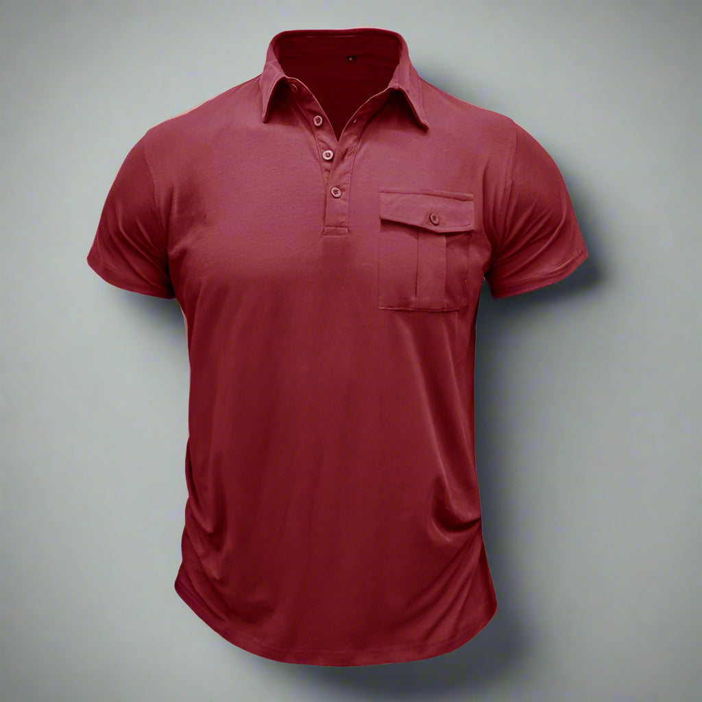 Poloshirt für Herren – Leichtes Sommer Polo mit Brusttasche für heiße Tage