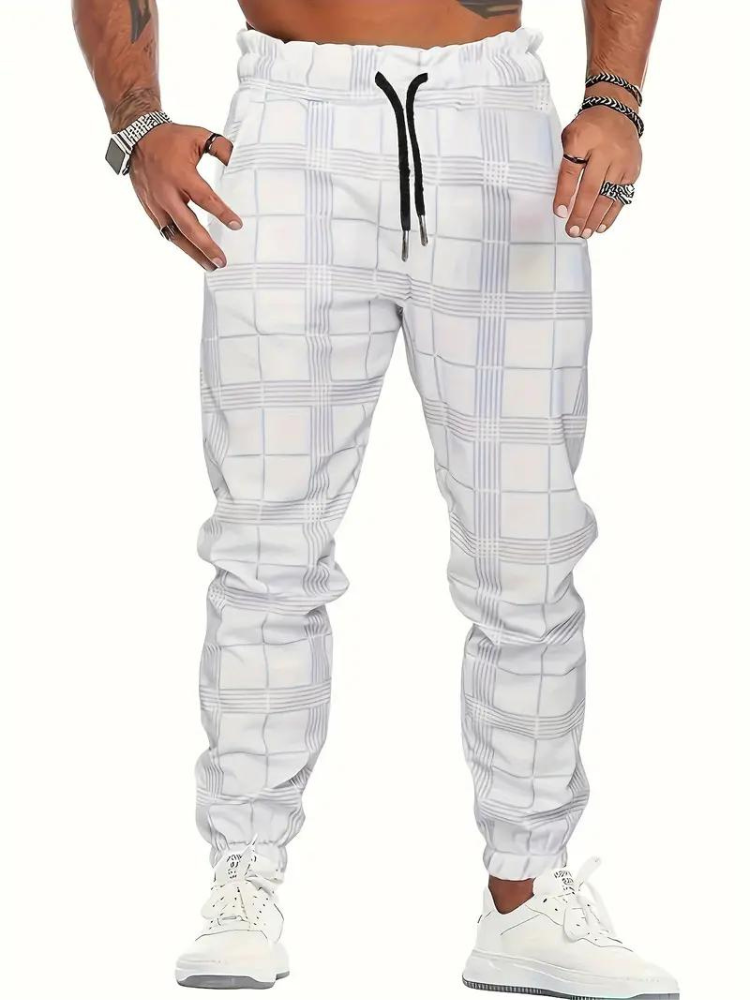 Morgan Jogger | Elastische karierte Sweatpants für Männer