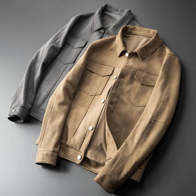 Geknöpfte Jacke mit Kragen für Männer