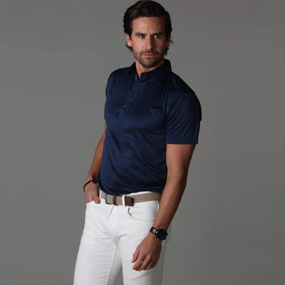 Formelles Herren Polo, mit steifem Kragen und elegant