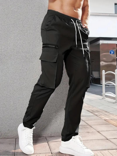 Nero Cargo Hose | Herren Casual Drawstring Jogger