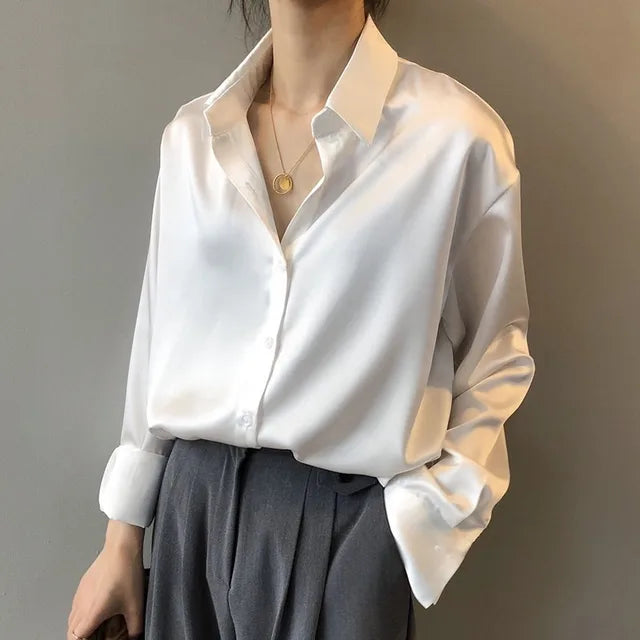 Arlette® | Lässige, lockere Satinbluse