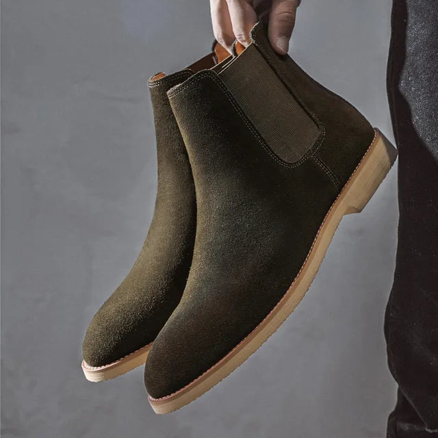 Handgefertigte Wildleder-Loafer für Herrer