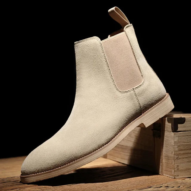 Handgefertigte Wildleder-Loafer für Herrer