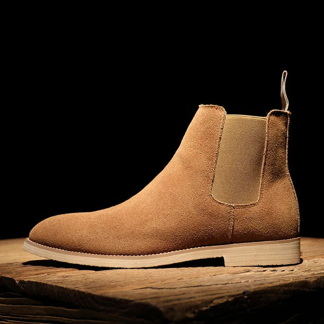 Handgefertigte Wildleder-Loafer für Herrer