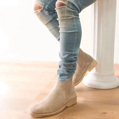 Handgefertigte Wildleder-Loafer für Herrer