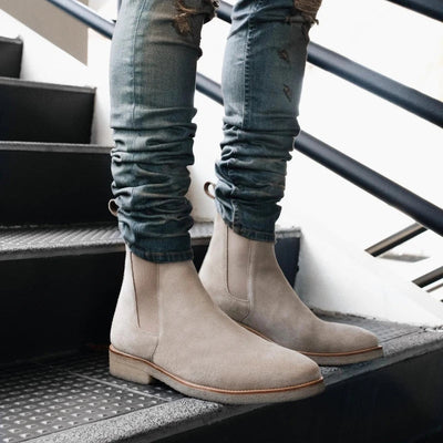 Handgefertigte Wildleder-Loafer für Herrer