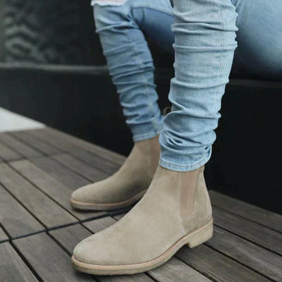 Handgefertigte Wildleder-Loafer für Herrer