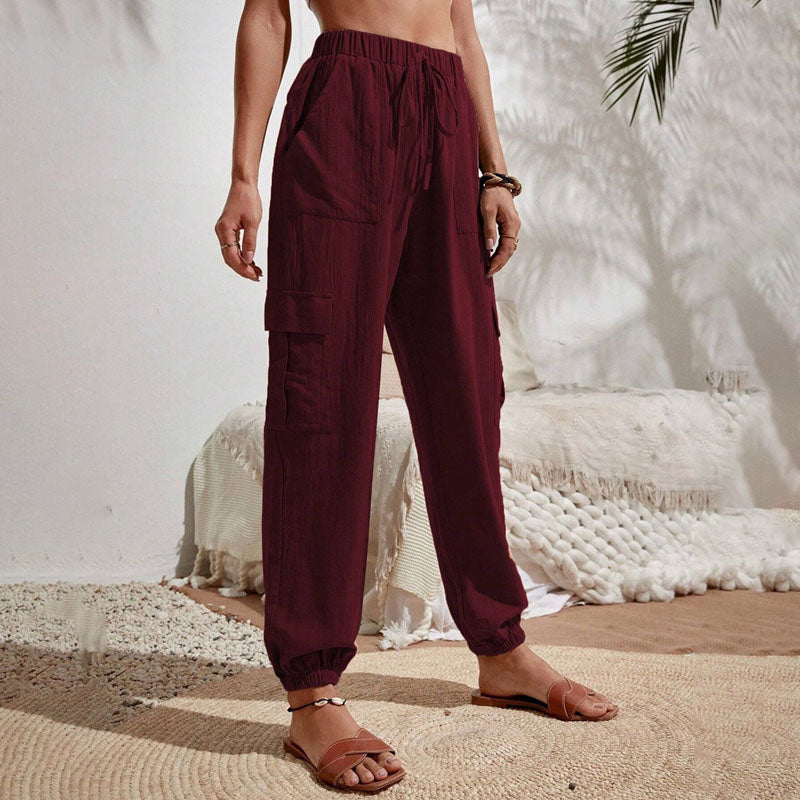 Amina leichte Cargohose | Farbige luftige Sommerhosen Damen - Perfekt für den Sommer