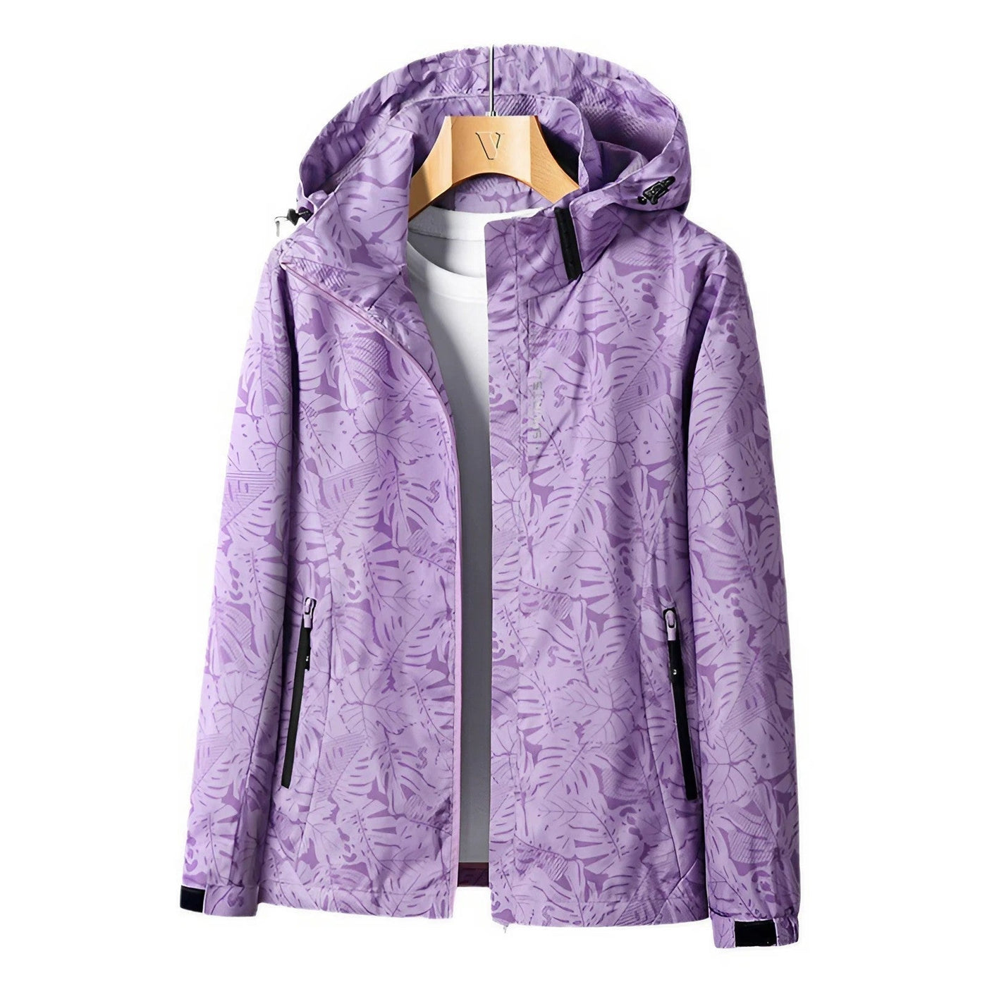 Wasserdichte-Jacke mit Blumenmuster für Frauen