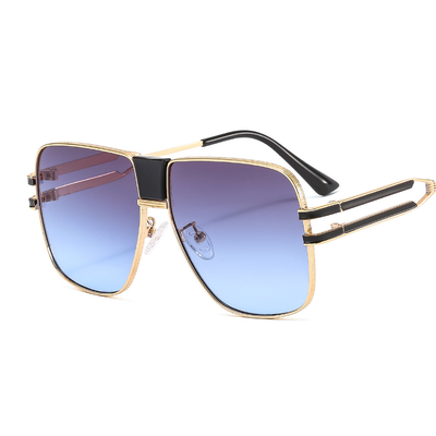 Quadratische Unisex Sonnenbrille mit Verlaufsgläsern