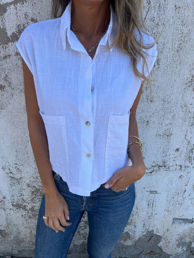 Amarante® | Damen-Jeansbluse mit Knopfleiste, kurze Ärmel