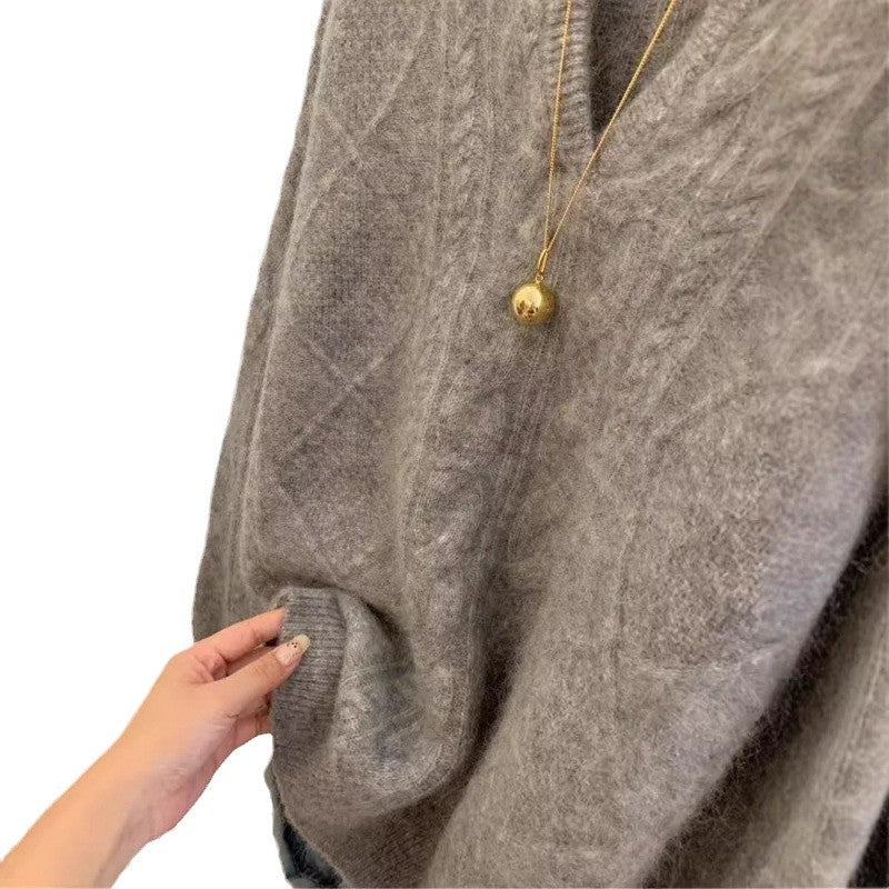 Damen V-AUSSCHNITT FLEECE-PULLOVER | WEICH, BEQUEM, STILVOLL