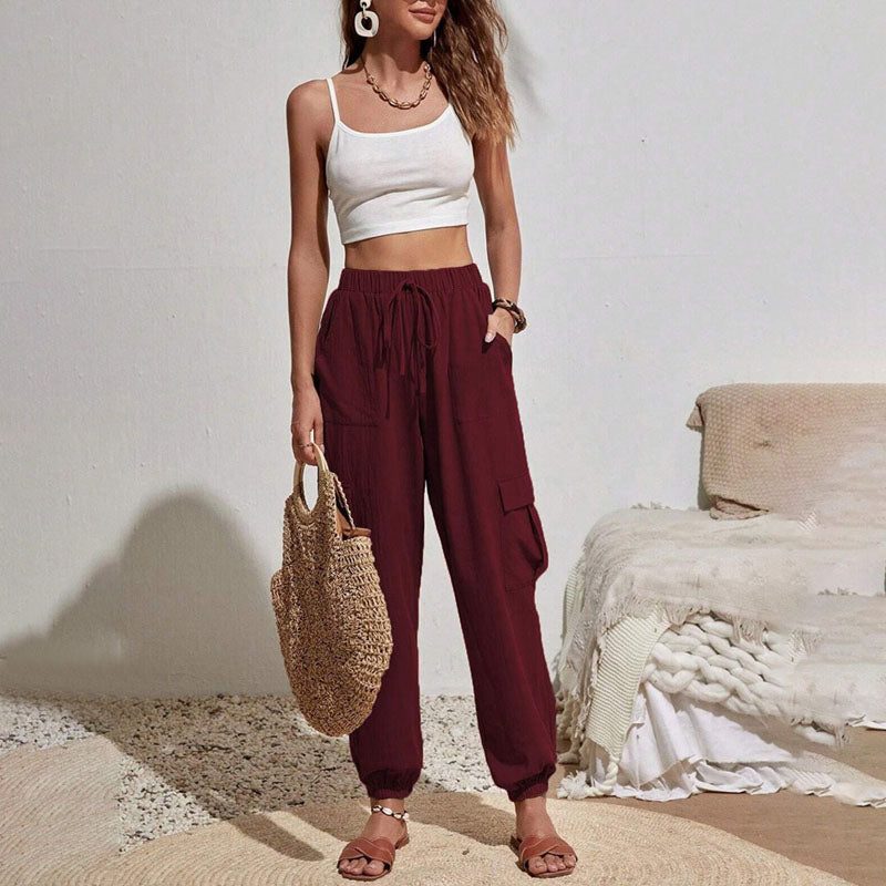 Amina leichte Cargohose | Farbige luftige Sommerhosen Damen - Perfekt für den Sommer