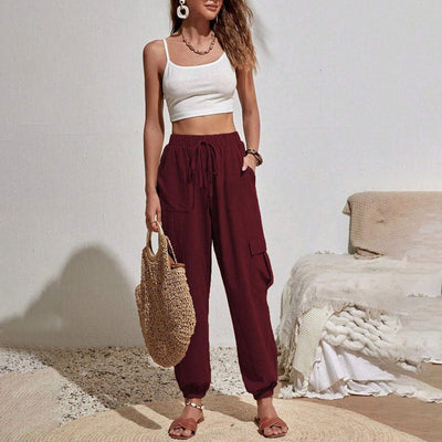 Amina leichte Cargohose | Farbige luftige Sommerhosen Damen - Perfekt für den Sommer