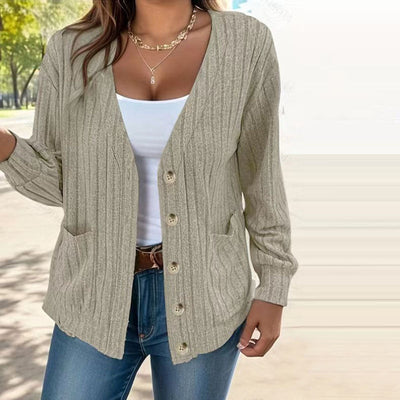 Angela Sommerweste | Damen lässig Sommer gestrickt Strickjacke